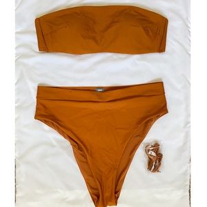 Aerie High Waisted High Cut Cheeky Bikini